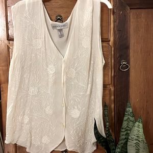 vintage spring white lace tank top